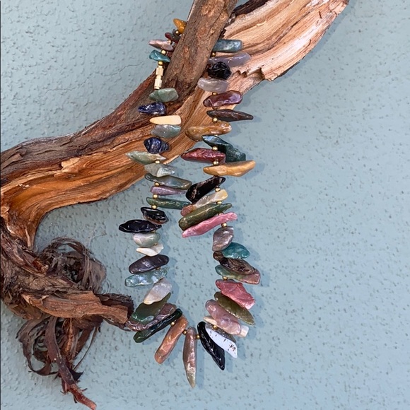 Mixed Stones Artisan Made Collar Necklace - Picture 3 of 8